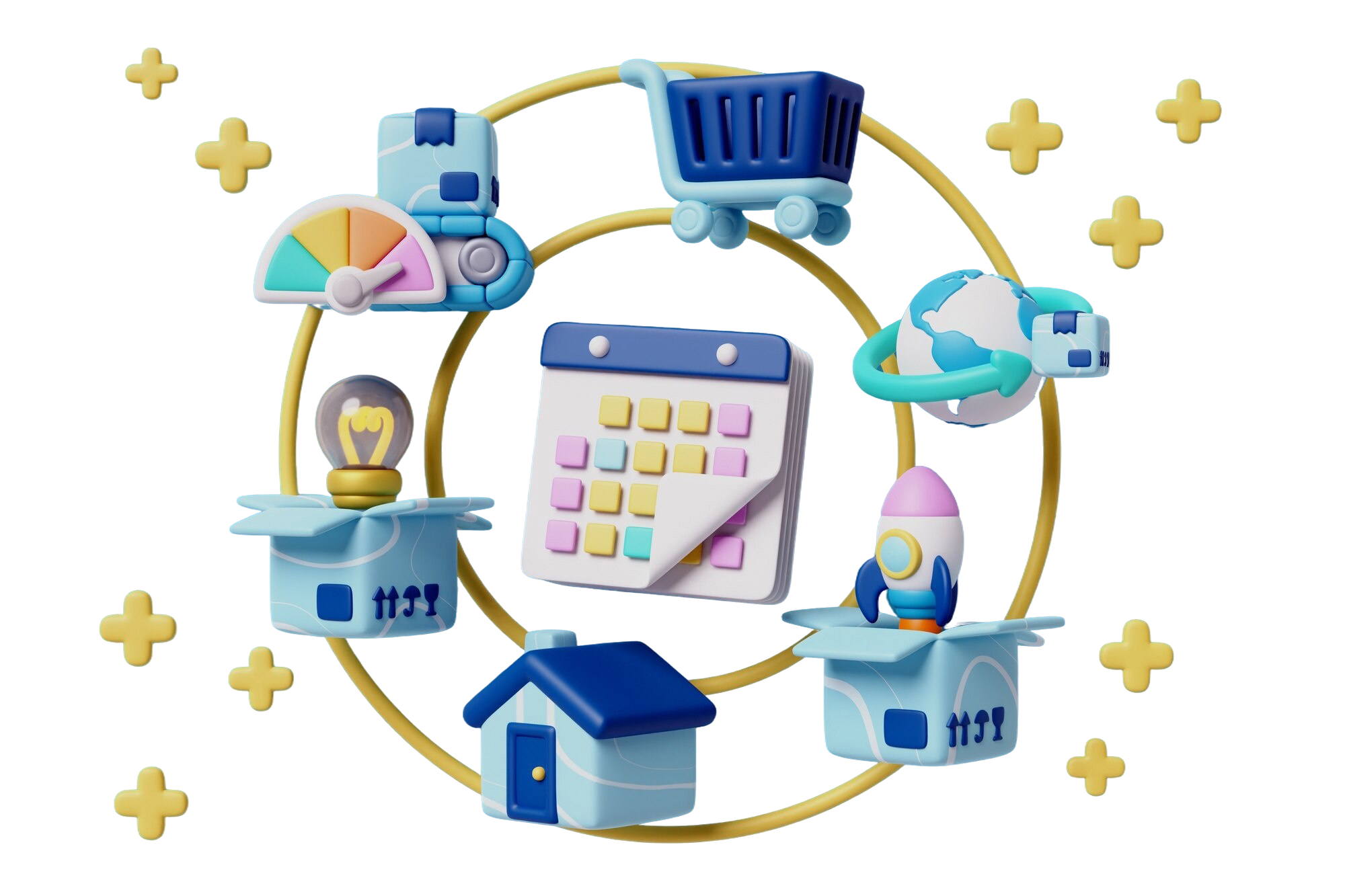 Ilustración del panel de operaciones del mercado