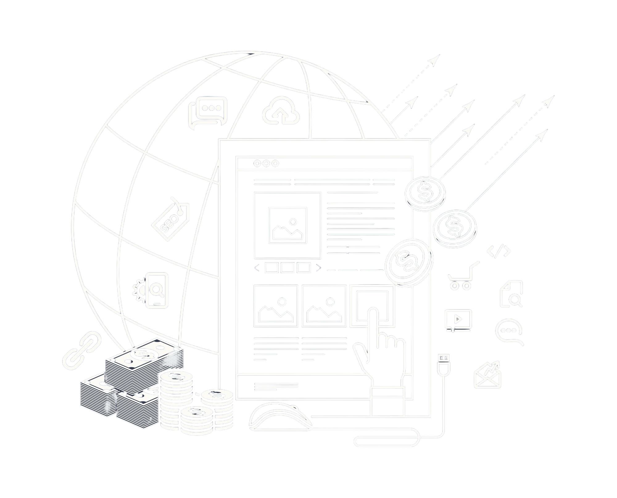 Ilustración de facturación y pagos SaaS